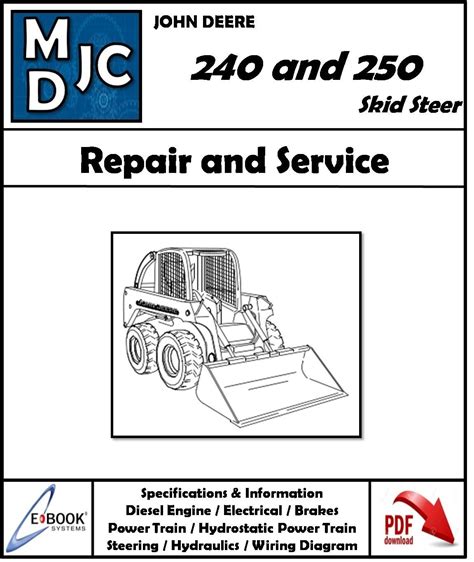 john deere 240 skid steer troubleshooting|240 skid steer service manual.